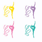 Bügel Motiv Gymnastin mit Band