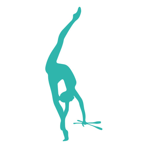 Bügel Motiv Gymnastin Kopfstand Keule