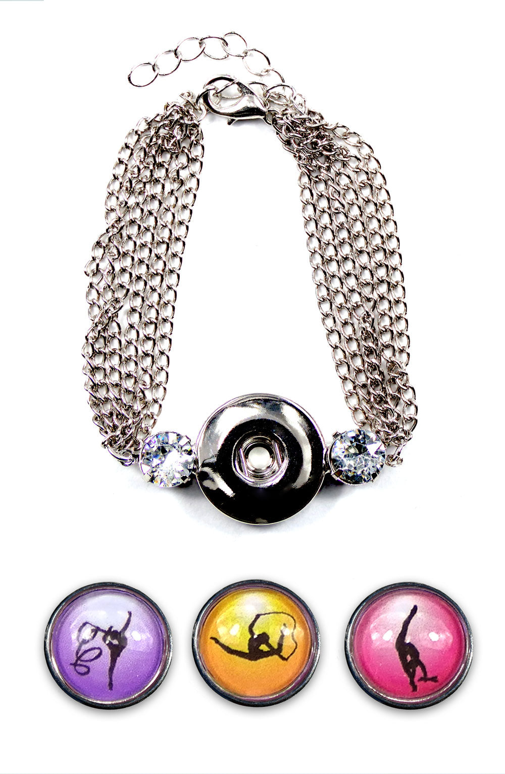 Ketten Armband mit Strass (Set 1)