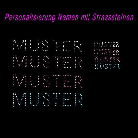 Personalisierung mit Namen / Strass
