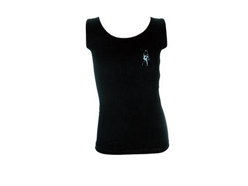 Top mit hellblauem Motiv