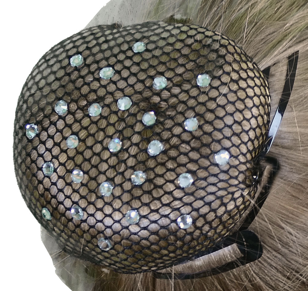 Haarnetz mit Strasssteinen in Crystal