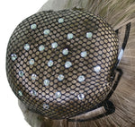 Haarnetz mit Strasssteinen in Crystal