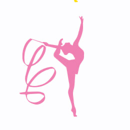 Bügel Motiv Gymnastin mit Band