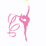 Bügel Motiv Gymnastin mit Band