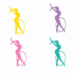 Bügel Motiv Gymnastin mit Reifen unten