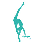 Bügel Motiv Gymnastin Kopfstand Keule